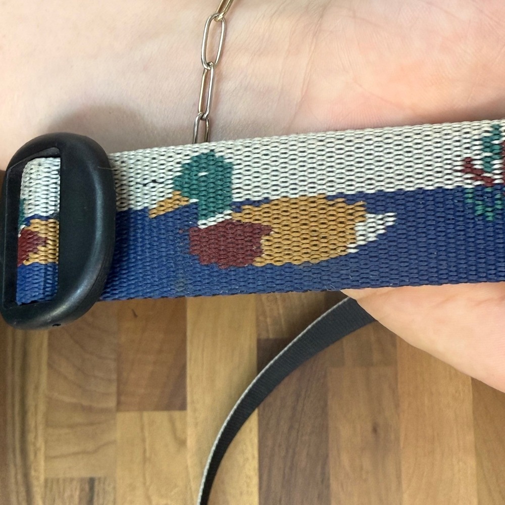 Bison Designs Mallard Duck Woven Web Belt Blue National Molding Buckle 48 Inch - Picture 2 of 5